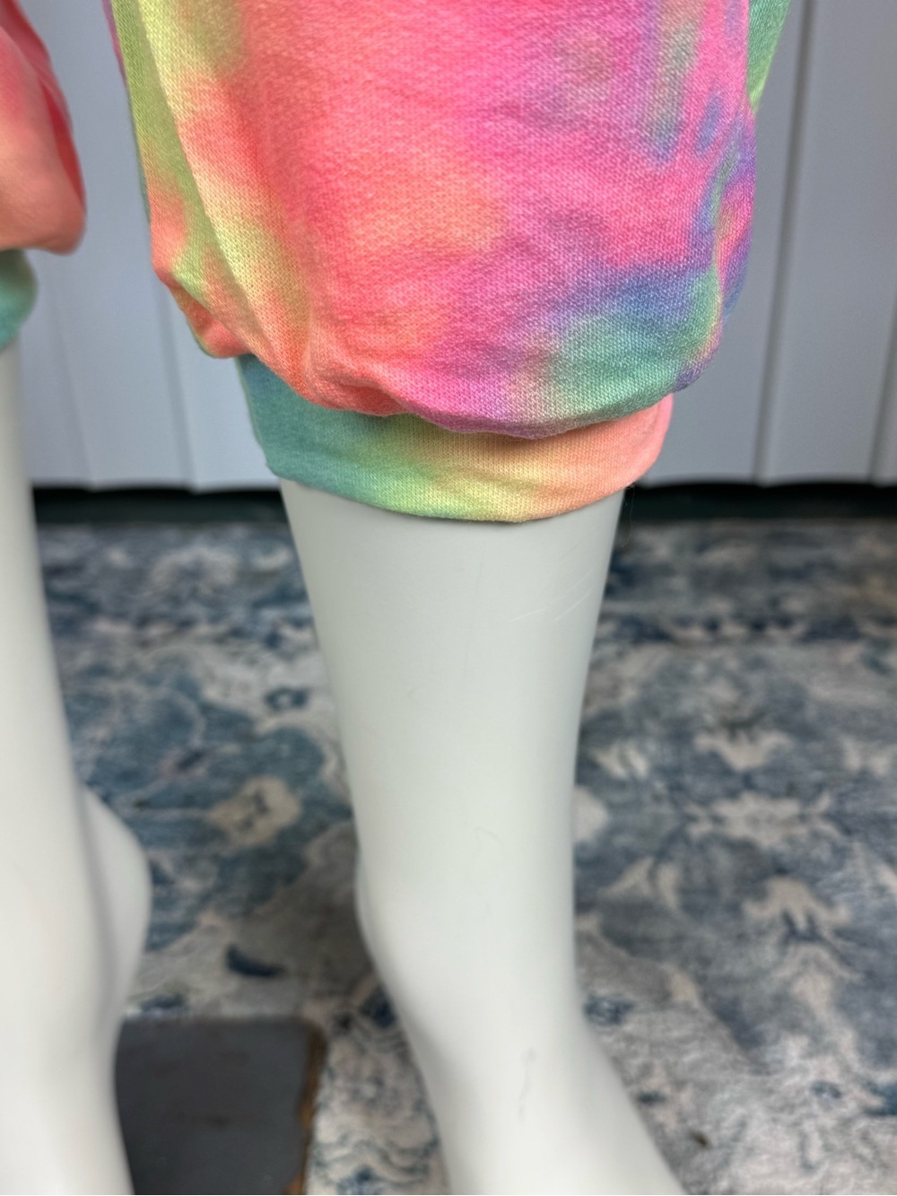BiBi Tie Dye French Terry Jumpsuit Boho Lounge Festival Pockets Sizes S PTP 19.5 - Picture 7 of 11